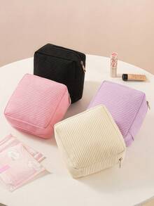 Corduroy Sanitary Napkin Organizer,Female Tampon Storage Bag, Waterproof Cosmetic Lipstick Bag, Portable Menstrual Bag, Travel Essentials Bag Large Capacity ,Coin Purse, Used To Store Sanitary Napkins And Panty Liners, Cosmetics Storage,Perfect For Travel And Daily Use,Can Store Sanitary Napkins, Lipstick, Powder,Holiday Essentials Organization Sanitary Napkin Storage Bag For Students, Office Workers, Travel Makeup Travel Toiletries Storage Bag, Essentials Gift Storage,Boho Vibes