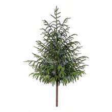1-Pack 24" Artificial Norfolk Pine Trees - Realistic Faux Christmas Greenery For Tabletops, Mantels, Entryways, And Holiday Or Year-Round Home Decor - Green - View 7