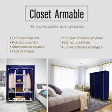 Andromeda Inc Closet para Ropa Armario Minimalista, Organizador de Ropa, Resistente y portátil, excelente Calidad (Azul) - azul - Ver 7