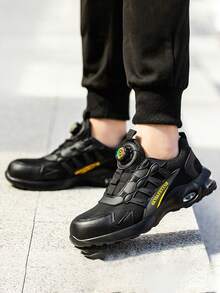 Light Steel Toe Safety Shoes Men's Work Sneaker Easy Wear Work Safety Boots Breathable Sport Work Shoes Men Boots Work Safety Shoes Men's Safety Boots Anti Smash Work Shoes With Steel Toe Shoes Men Work Boots Anti-Stab Safety Sneakers Male,Shoes For Shoes,Safety Shoes,Work Boots,Steel Toe Cap Trainers,Steel Toe Cap Boots,Work Shoes Comfortable Work Shoes Men Steel Toe Boots Hiking Shoes Outdoor,Men Shoes - Black - View 3