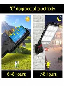 1pc 2200W Outdoor Solar Motion Sensor Floodlight - With Remote Control And LED Wall Light Functions, Motion Sensor Garden Security Light - Energy Saving Waterproof, Outdoor Wall Porch Garage Driveway Lamp