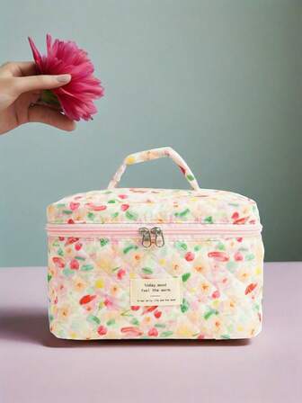 1pc Large Capacity Ditsy Floral Makeup Bag, Multi-Functional Storage Pouch For Cosmetics, Pens, Suitable For Women, Students, Dorm, Graduation, Birthday, Mother's Day, Valentine's Day, Halloween Gift, Makeup Bag, Makeup Bags, Cosmetic Bag, Makeup Organiser, Travel, Makeup Pouch, Vanity Accessories, Small Makeup Bag, Cosmetic Bag, Large Makeup Bag, Christmas Gifts, Pouch, Travel, Pouch, Clutch / Small Handbag, Makeup Organizer, Pouch, Brush Holder, Mini Pouch, Large Capacity Pouch,Gifts For Women,Christmas Gifts,Gift Ideas For Women