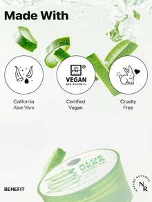 NATURE REPUBLIC 全新舒缓保湿芦荟凝胶,半透明啫喱质地,即刻清凉、保湿、舒缓肌肤,防漏瓶盖,运动后肌肤焕活,妆前打底,干燥气候救星,适用于身体和面部,韩国化妆品,300毫升/10.56液盎司 - 10.56 液體盎司 - 查看 5