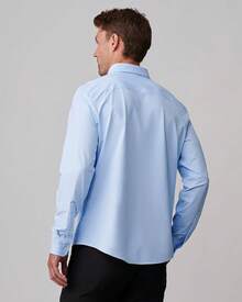 Men's Commuter Shirt, Performance Dress Shirts For Men, Machine Washable, Wrinkle Resistant, Slim Fit Button Down Shirthalloween - Business Blue - View 4