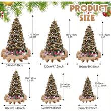 31 Inch Tree Skirt Decorations Linen Burlap Tree Skirt Round Xmas Cover Party Fall Indoor Outdoor Holiday Family Winter Home Decorations Linen Color
