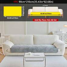 1 件毛绒天鹅绒提花沙发垫防滑宠物友好型座垫，冬季版加厚保暖沙发套，适用于 1-4 人座沙发装饰保护套，可机洗 - 彩色 - 查看 15