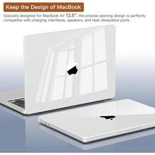 CISSOOK For MacBook Air 13.6 M4 M3 M2 Case 2025 2024 2022 Release, Plastic Hard Shell & Keyboard Cover & USB Adapter For MacBook Air 13.6 Inch A3240 A3113 A2681, Baby Pink - Air13.6吋-Cyastal Clear - 查看 6