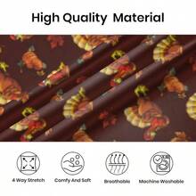 Mens Pajama Pants, Soft Lounge Sleep Pants With Pockets Lightweight Long Pajama Bottoms For Menhalloween - 感恩節火雞 - 查看 7