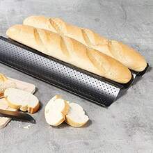 PIQIUQIU Baguette Bandeja para hornear baguette 38 x 245 cm - gris - Ver 7