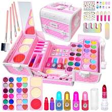 Pretend Play Makeup Set, Girls Makeup Case, Princess Handbag, Lipstick, Eyeshadow, Suitable For 3-6-12 Years Old Children, Halloween, Christmas And Birthday Gift - Multicolor - View 14