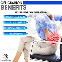 Gel Seat Cushion For Long Sitting Pressure Relief For Back Sciatica Coccyx Tailbone Pain Cushion For Office Chair Wheelchair Car And Truck Patio Chairs Egg Seat Pad - Gel xanh kích thước tiêu chuẩn - Xem 3