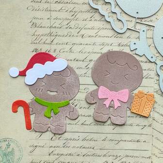 1 件圣诞姜饼人金属切割模具，银色压花模板，适用于剪贴簿、卡片制作、DIY 工艺、相册装饰纸模切模板模具