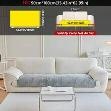 1 件毛绒天鹅绒提花沙发垫防滑宠物友好型座垫，冬季版加厚保暖沙发套，适用于 1-4 人座沙发装饰保护套，可机洗 - 彩色 - 查看 30