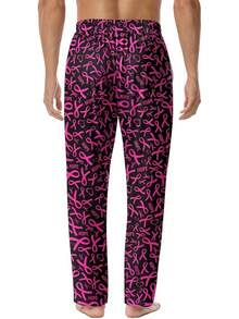 Mens Pajama Pants, Soft Lounge Sleep Pants With Pockets Lightweight Long Pajama Bottoms For Menhalloween - 乳癌 - 查看 4