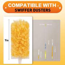Heavy Duty Duster Refills With 1 Handle, Suitable For Rotary Dusting Brushes, Multisurface 360° Larger Size Dusters With 4X Microfibers, Unscented Disposable Dusters For Cleaning Home, Blinds, Fans, Corners, Home Cleaning, Corner Cleaning, Lintfree - trái cam - Xem 4