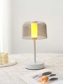 1 Đèn trang trí để bàn sạc USB, có pin 18650-1200mAh, thân đèn bằng kim loại, chụp đèn bằng acrylic, đèn LED bảo vệ mắt với điều khiển cảm ứng làm mờ 3 màu vô cấp, đèn ô, thích hợp cho phòng ngủ, bàn ăn, quầy bar, đầu giường, cắm trại, văn phòng, ký túc xá, nhà bếp, phòng khách, đèn chiếu sáng bàn cạnh ghế sofa, quà tặng ngày lễ, Giáng sinh, ngày lễ tình nhân - Ba màu - Xem 12