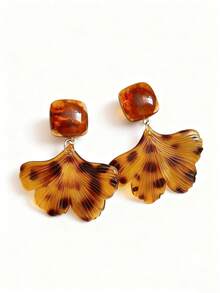 2pcs Bohemian Elegant Resin Tie Dye (Random Color) Long Tassel Earrings, Delicate Women's Earrings For Wedding, Jewelry, Suitable For Vacation, Party, Best Gift For Girlfriend, Mother