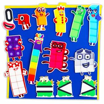 Quixorblex 14 Pcs Felt Set, Fun Building Block Shapes, Digital Cognitive Teaching Aids, Basic Mathematics Education Tools, Montessori Educational Supplies, Classroom Interactive Learning Props, Creative Stationery, Teacher Teaching Aids, Back-To-School Essentials, Holiday & Birthday Gifts, Suitable For Family Parent-Child Math Teaching, Classroom Games, And Party Gatherings