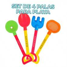 Conjunto de 4 palas de playa - Blanco - Ver 3