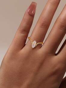 1PC 925 Sterling Silver 0.5ct Sparkle Marquise Engagement Ring Wedding Band For Women Dainty Promise Ring Eternity Ring Fine Jewelry Gift