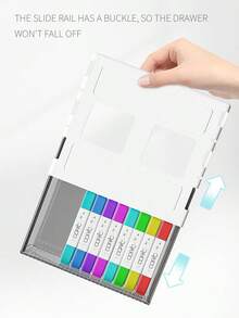 1 pieza Caja de almacenamiento de cajón debajo del escritorio, estante organizador, almacenamiento oculto, sin necesidad de perforar, material para mascotas, estilo colgante deslizante