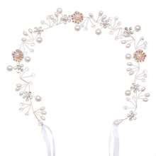 Uongeod Crystal Pearl Bridal Headband Bohemian Headpiece Leaf Hair Vine Flower Wedding Hair Accessories 1 Count Pack Of 1 Pearl