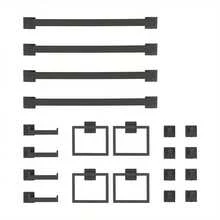 YUNRUX Stainless Steel Towel Bar Set Wall-Mounted Towel Bar Set - 黑色 - 查看 7