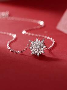 925 Sterling Silver Moissanite Pendant Necklace, Hypoallergenic, Elegant Gift For Women, Suitable For Mother's Day, Valentine's Day, Engagement, Wedding, Birthday, Anniversary, Formal Occasions