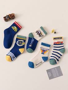 Disney 10/5 正品汽车圣诞节儿童袜子新年厚款礼品袜男童冬季袜子卡通汽车圣诞新年动画袜子男童袜子家居袜创意礼品袜儿童袜子