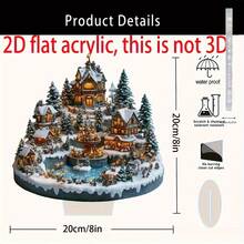 Acrylic Christmas Village Desktop Decor - Charming Holiday Ornament Suitable For Home, Cafe, Office Desk And Bedroom