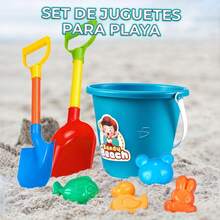 Conjunto de playa con cubo y palas - Blanco - Ver 4