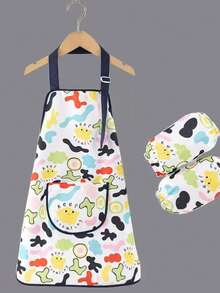 Children's Painting Apron, Waterproof Long Sleeve Reversible Art Smock For Toddlers, Boys And Girls