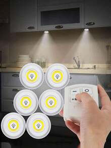 1 Set Of 3 Lights With Remote Control, High Brightness Battery Operated Wall Lamp, Warm/White Light Eye-Caring Bedside Lighting, Dimmable, Timer, Cabinet/Kitchen Lighting - White - View 11