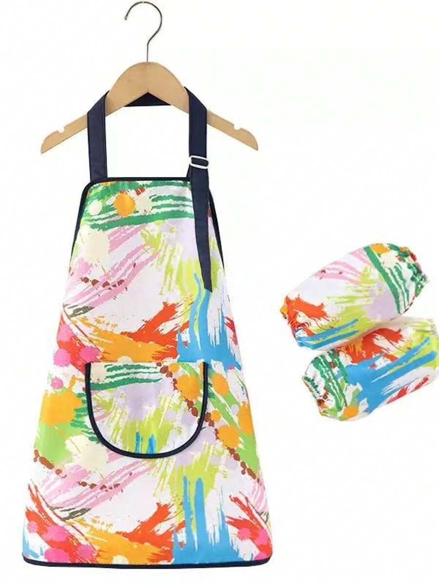 Children's Painting Apron, Waterproof Long Sleeve Reversible Art Smock For Toddlers, Boys And Girls