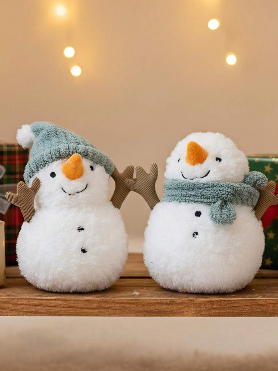 23厘米/9.06英寸微笑雪人毛绒玩具，毛绒玩具，毕业礼物，雪人毛绒玩具，复活节礼物，情人节礼物，万圣节礼物，派对礼物 - 彩色 - 查看 1