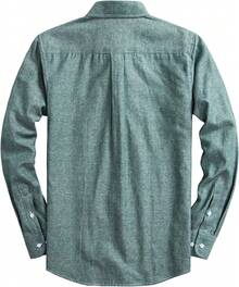 Men's Oxford Shirt Well-Fitted Soft Lightweight Long Sleeve Button Down Shirtshalloween - 湖藍色 - 查看 9
