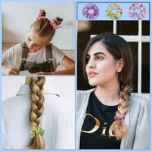 14 PCS Shiny Metallic Scrunchies For Girls Rainbow Elastic Hair Bands Ponytail Holder Fashion Accessories For Women Gymnastics Birthday Party Favors#SSDD B BJNHMJ