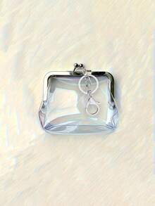 1pc Retro Coin Purse, Women's Short Wallet, Retro Transparent Coin Purse, Portable Mini Cosmetic Bag, Women's Travel Cosmetic Bag, Coin Purse, Exquisite And Easy To Carry, Travel, Home Storage, Travel Essential, Dormitory Supplies, Wedding Bride Gift, Mother's Day Gift, Best Friend Gift, Birthday Gift, Souvenir - Clear - View 13