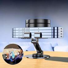 360 Degree Rotating Phone And Tablet Stand - All-Metal Adjustable Height And Angle Ergonomic Stand, Sturdy Base, No Drilling Installation Required, Suitable For Smartphones And Tablets, Modern Design, Ideal For Home Office And Living Room, Tablet Holder, Metal Surface Finish - Xám - Xem 5