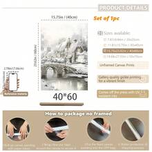 1 件，帆布墙画，带框墙面装饰，复古圣诞老人和圣诞树艺术品，非常适合客厅、卧室或入口处的节日墙面装饰，节日礼物创意，冬季装饰，圣诞节家居装饰，圣诞节