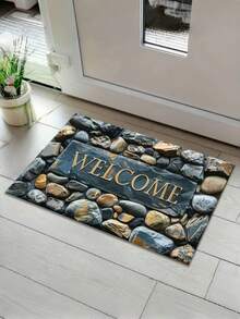 1pc Heart Stone Pattern Velvet Doormat, Minimalist Soft Comfortable Welcome Mat, Suitable For Living Room, Bedroom, Kitchen, Entryway, Durable And Easy To Clean, Holiday Decor - Multicolor - View 14