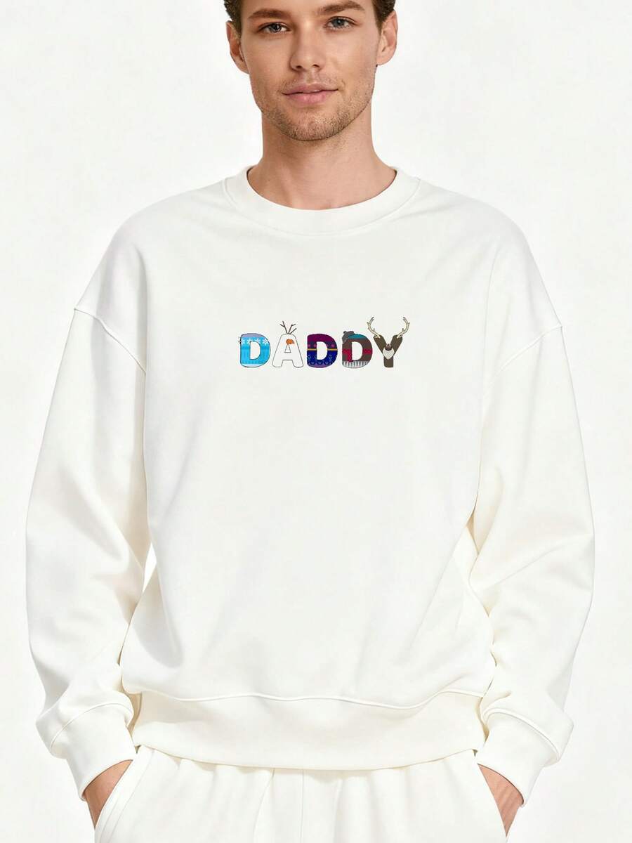 Frozen-Dad-And-Mom-Birthday-Daddy-Family-Party-Snowman Long-Sleeve Sweatshirt - trắng - Xem 1