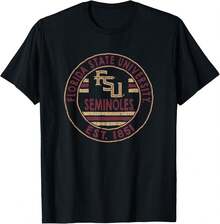 Florida State Seminoles Vintage FSU Logo Officially Licensed T-Shirt - màu đen - Xem 1