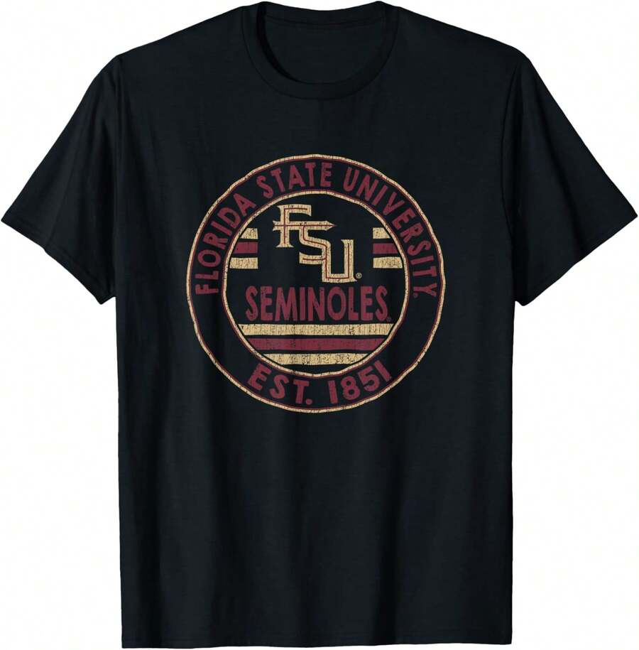 Florida State Seminoles Vintage FSU Logo Officially Licensed T-Shirt - màu đen - Xem 1