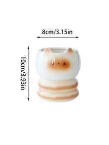 1pc Ceramic Cat Toothbrush Holder, Cute Siamese Cat Electric Toothbrush Stand Organizer, Couple Toothpaste Placement Bathroom Countertop Base Stand, Home Bathroom Decor, Bathroom Storage, Toothbrush Holder, Gift Fall Decor Back To School