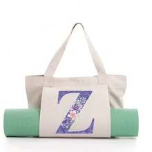 Mochila para Tapete de Yoga Personalizada de Grande Capacidade - Uma bolsa de lona durável e multifuncional, ideal para exercícios, viagens e uso diário. Leve e adequada para esportes, pilates, praia e academia, tanto para homens quanto para mulheres. Um presente de Natal imperdível!