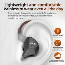 C C A CCA FL A - Wired Noise Cancelling Earbuds, In-Ear HiFi Headphones, Dynamic Driver IEM, Powerful Bass Earphones With 3.5mm Plug, Suitable For Musicians, Audiophiles, Singers, DJs, Comes With EVA Storage Case