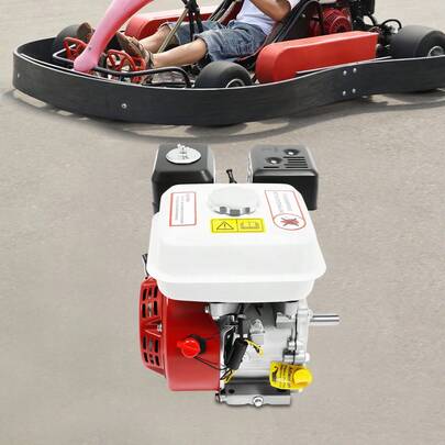 4-Stroke Gasoline Engine Aluminum & Iron, Red 7.5HP Air-Cooled Engine - 3600rpm 212cc Engine. Engine With 0.79Gal Fuel Tank & Overhead Valve, For Pumps, Generators, Pressure Washers, Farm/Ranch Equipment