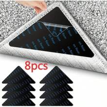 4 /8 /12 Reusable And Washable Carpet Clips - Anti-Slip Carpet Patches, Double-Sided Tape, Suitable For Home Decoration In Bedrooms, Outdoors And Porches.