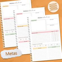 Planner Datado 2026 Capa Dura Espiral 15x21cm Semanal Mensal | MP2 | FábriCaderno - Tamanho Único - Visão 8